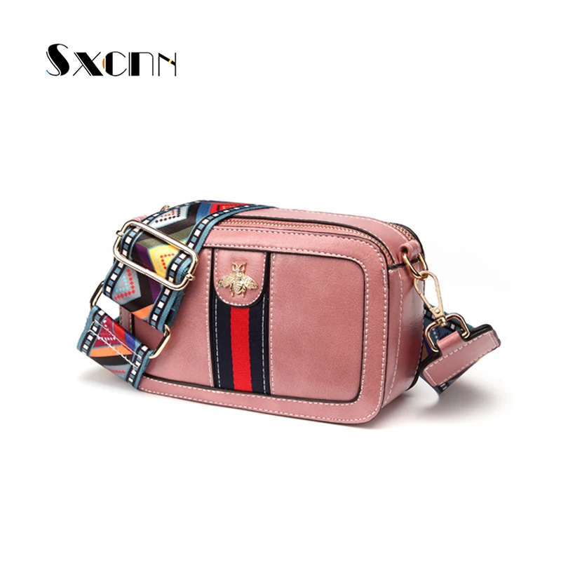 

SXCNN Mini messenger bag PU leather bags for women Luxury Designer Shoulder bags Colorful canvas Shopping Bag bolsas feminina
