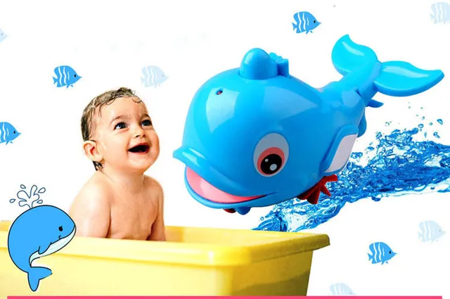 New bath toys Born Babies Swim Dolphin Wound-Up Chain Small Animal Bath Toy Classic water toys brinquedos