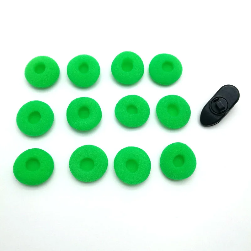 New Black 12pcs Soft Replacement Earphone Ear Pads 15mm Bud Foam Earbud