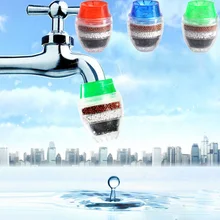 Водопроводный кран очиститель 5 Слои фильтр анион бамбуковый проникновение Цвет в случайном порядке