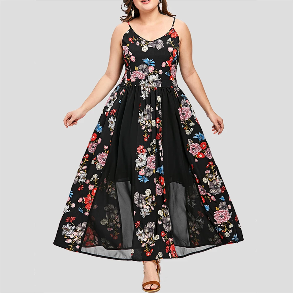 floral plus size dress