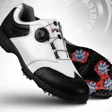 Г. лакированные Туфли для гольфа Mens водонепроницаемой кожи Обувь отправить деятельности ногтей автоматический вращающийся шипы Туфли для гольфа