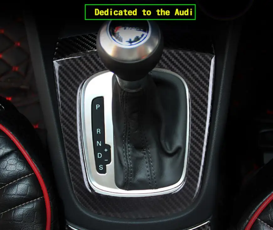 Real Carbon Fiber Gear Shift Box Panel Cover Trim 2pcs for Audi Q3 8U