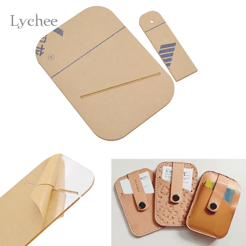 

Lychee Life 1pc DIY Acrylic Leather Card Holder Template Handmade Craft Leather Craft Sewing Tool