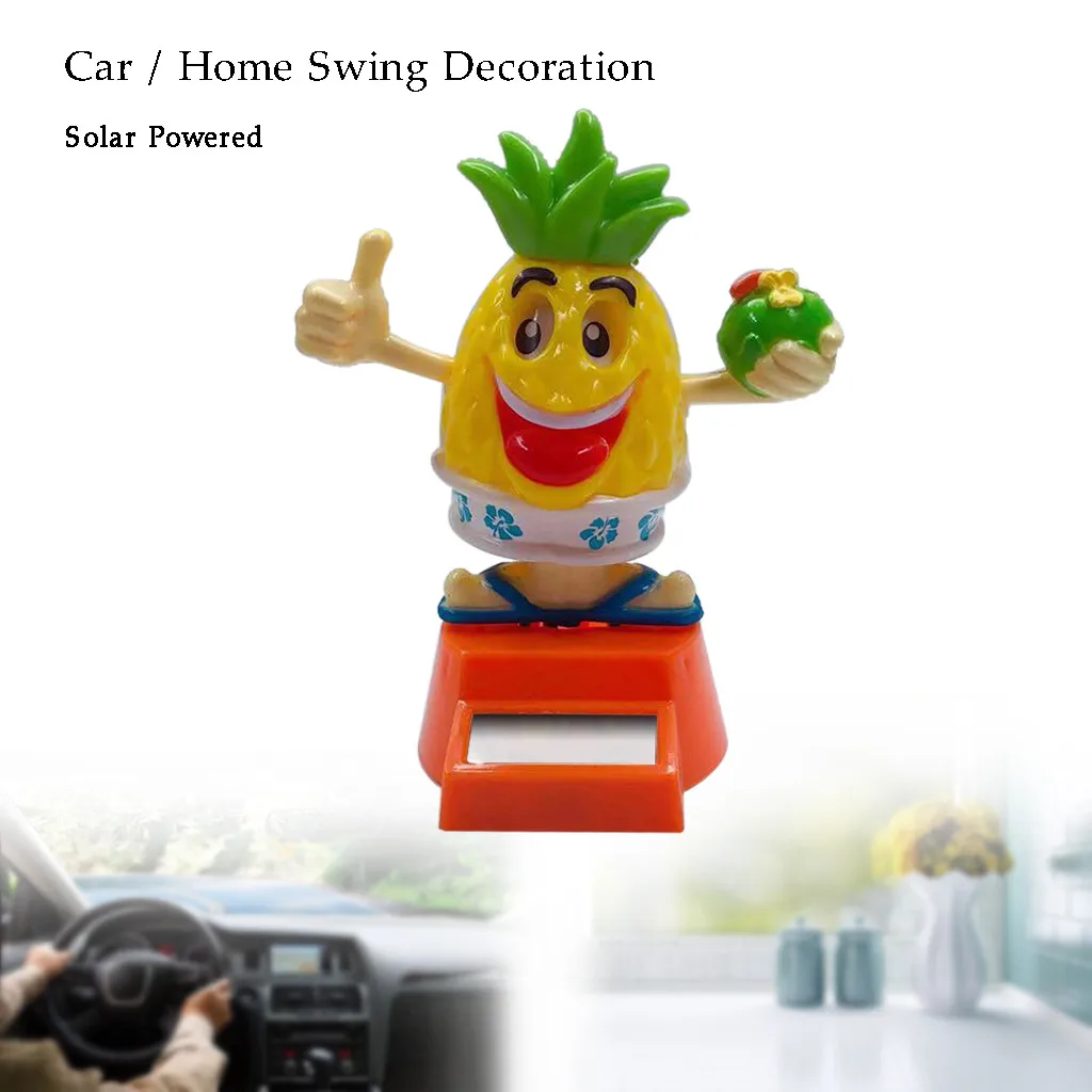 

Adorable Cute New Hot Solar Powered Pineapple Dancing Animal Animated Bobble Dancer Toy Car Decoration gift 5.4