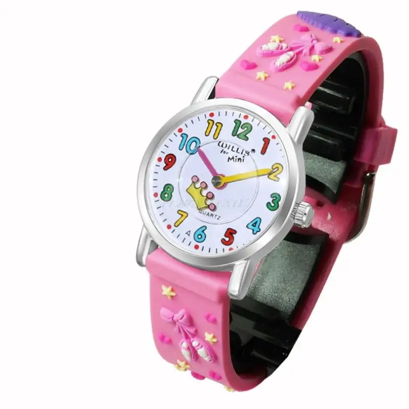 WILLIS NEW Quartz Child 3D CLOCK Children Waterproof Watches Cartoons Design Analog Clock kid Fashion Wrist Watches PENGNATATE