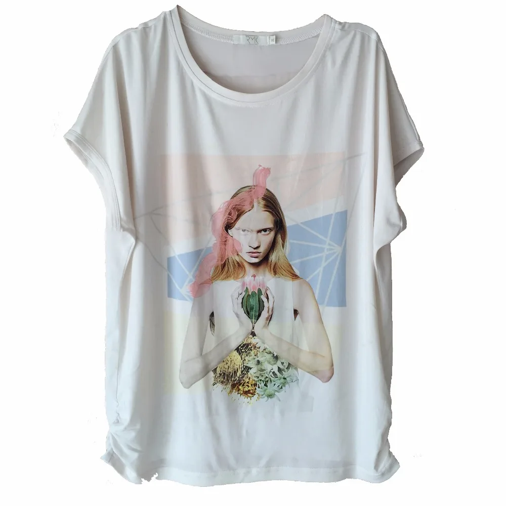 T shirts Women Fashion Girl Casual O Neck Batwing Sleeve Cooling T