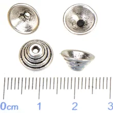 Acessórios jóias contas tampas para contas oscila pingentes encantos diy rodada de prata do metal do vintage da moda por atacado 10*4mm 100 pcs
