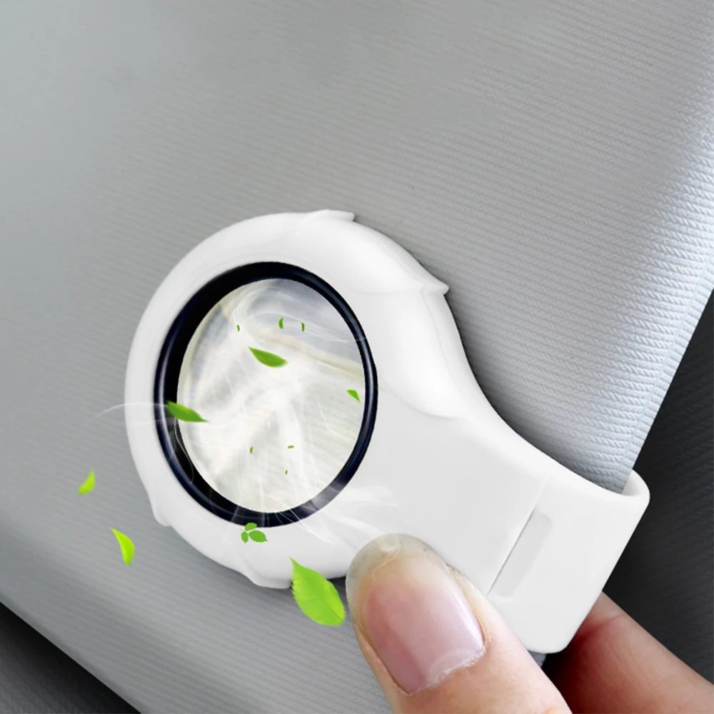 Car Perfume Clip Fragrance Air Vent Freshener Auto Sun Visor Mirror
