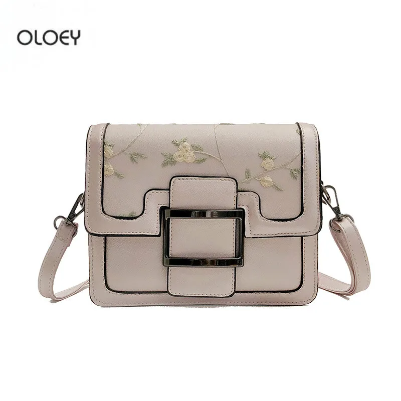 

OLOEY Small bag female 2018 new wave fashion single shoulder Messenger bag Lace wild small square bag women leather handbags
