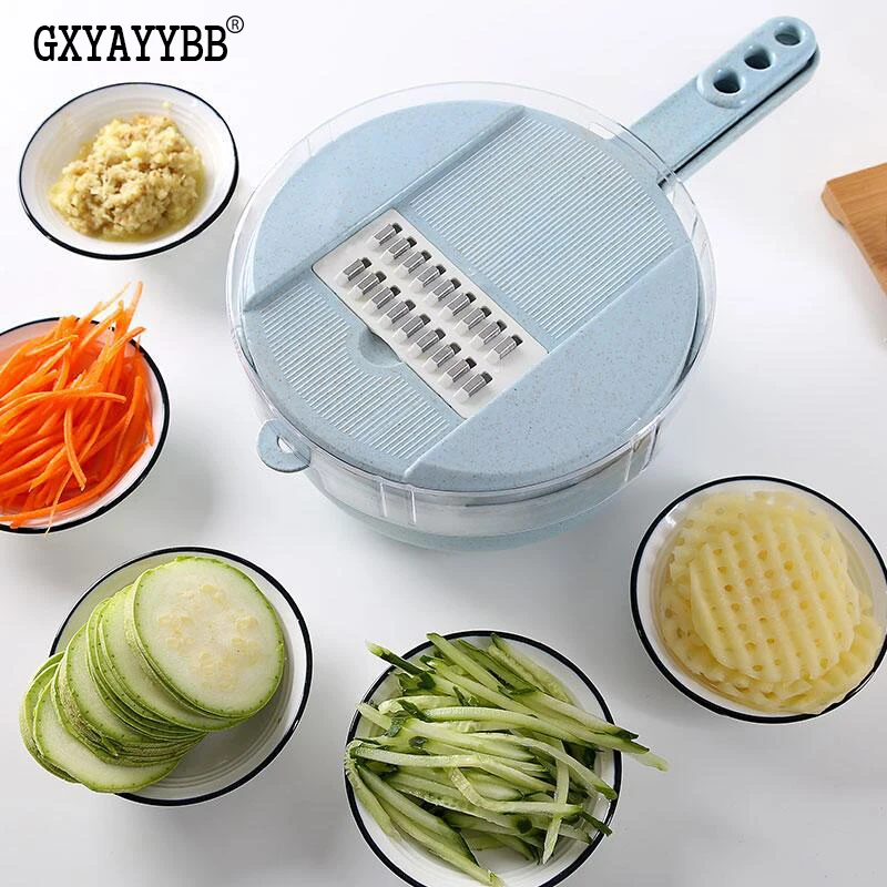 

GXYAYYBB Mandolin slicer manual food slicer with egg separator colander carrot potato onion grinder 3 in 1 vegetable cutter