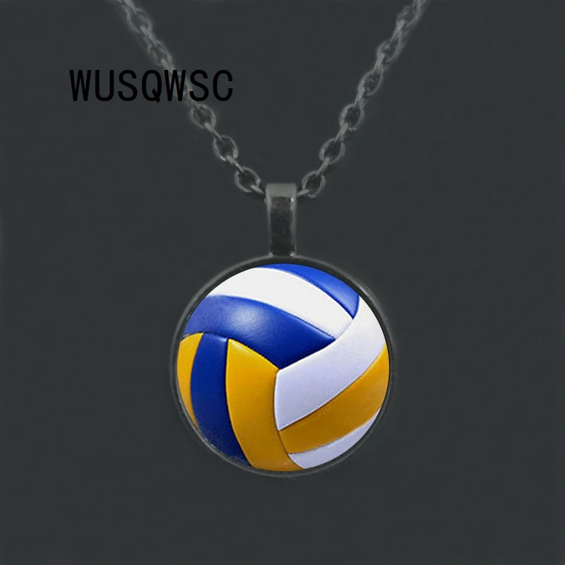 WUSQWSC Мужской винтажный волейбол кулон ожерелье Античный с шею спортивный мяч
