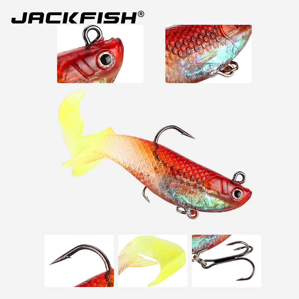 JACKFISH Jig Head свинцовая мягкая рыболовная приманка 1 шт. светящаяся искусственная приманка 9,7 см/13 г рыболовная приманка морской бас карп рыболовные снасти pesca