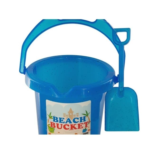 Kole Imports HX127-24 Glitter Beach Bucket with Shovel 24 Piece
