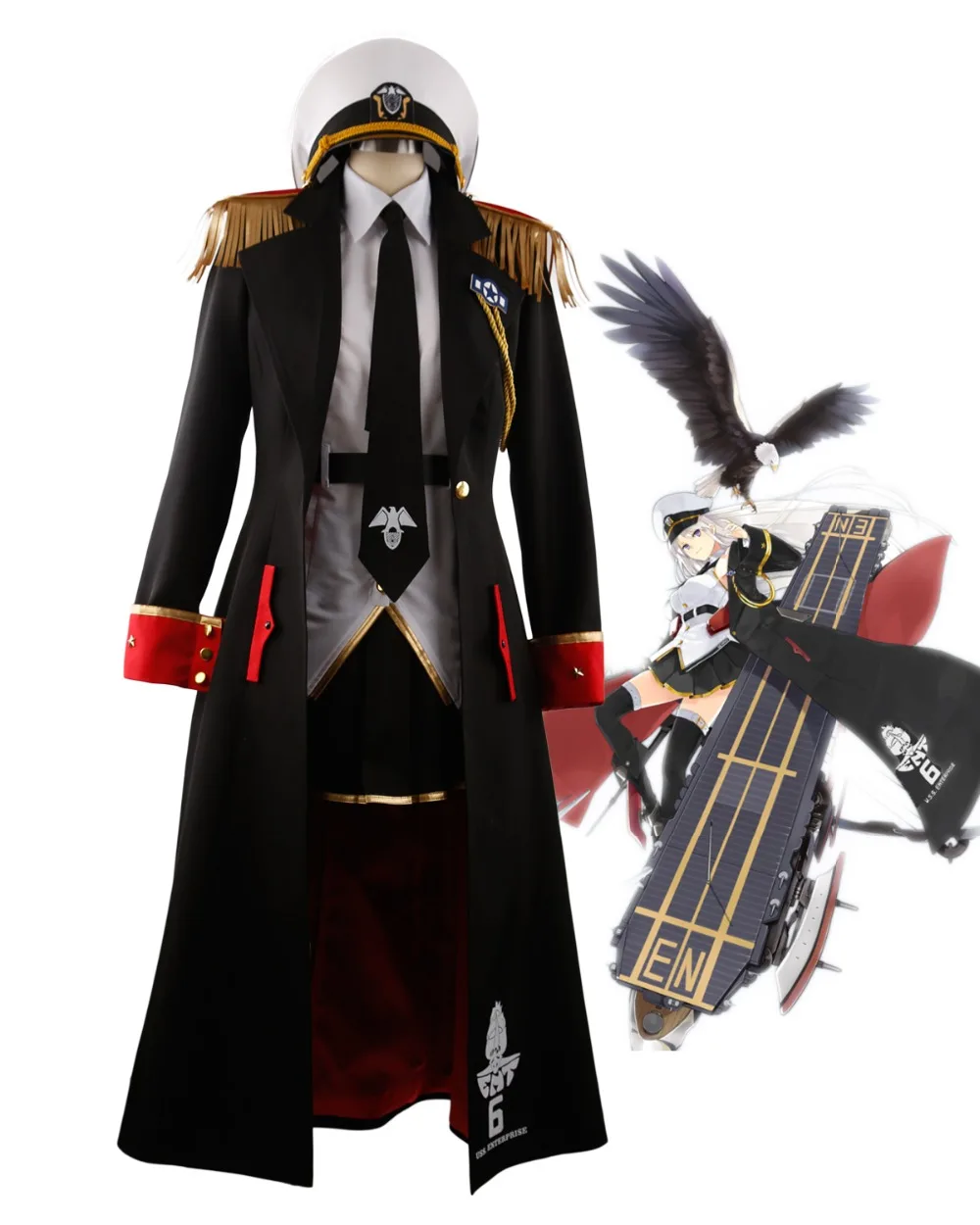 

Azur Lane Bilan Hangxian Enterprise B Cosplay Costume Custom Made Full Set