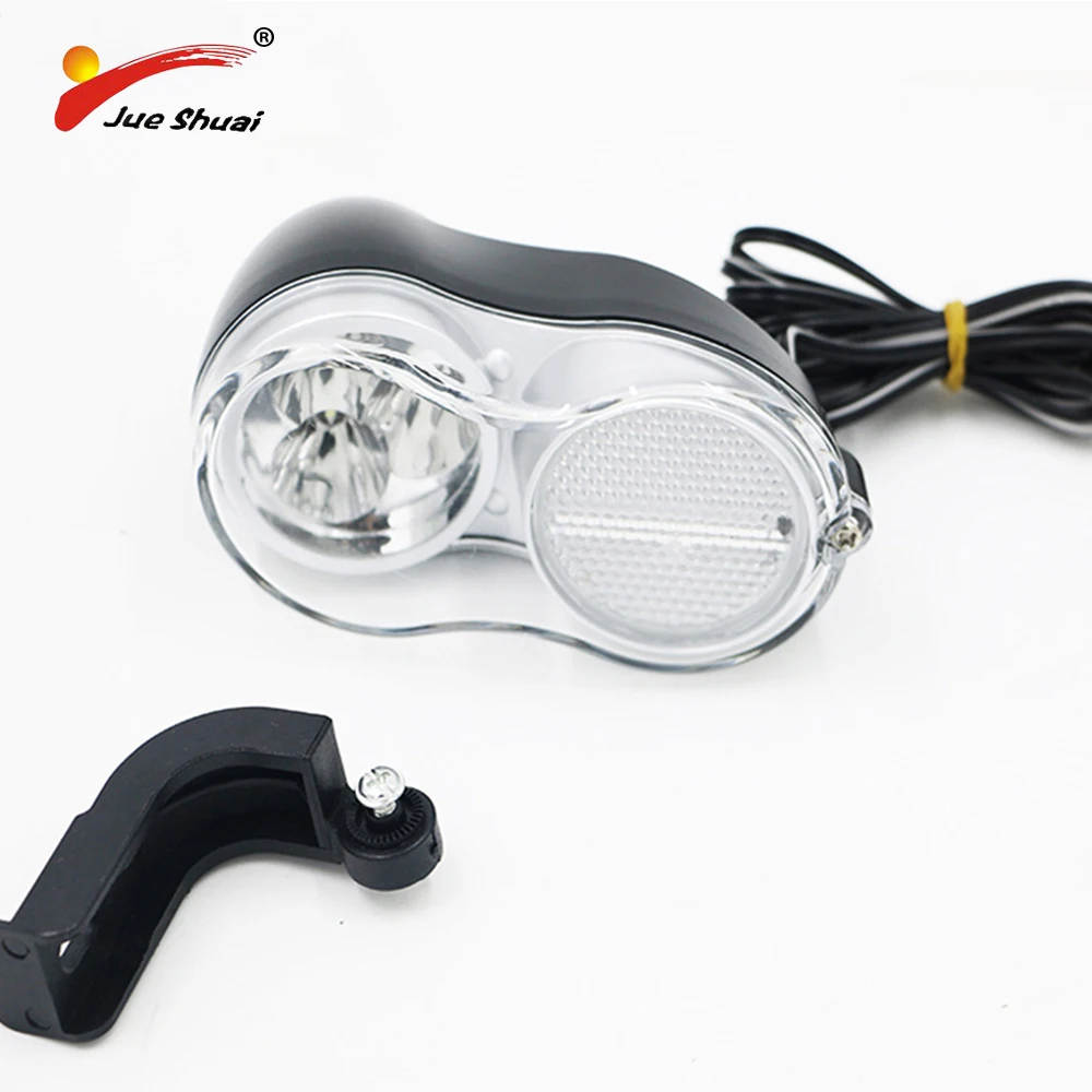 Perfect 36V/48V Ebike front and rear light New Design LED head and taillight headlamp with two connector Electric Bike E bike MTB Sale 4