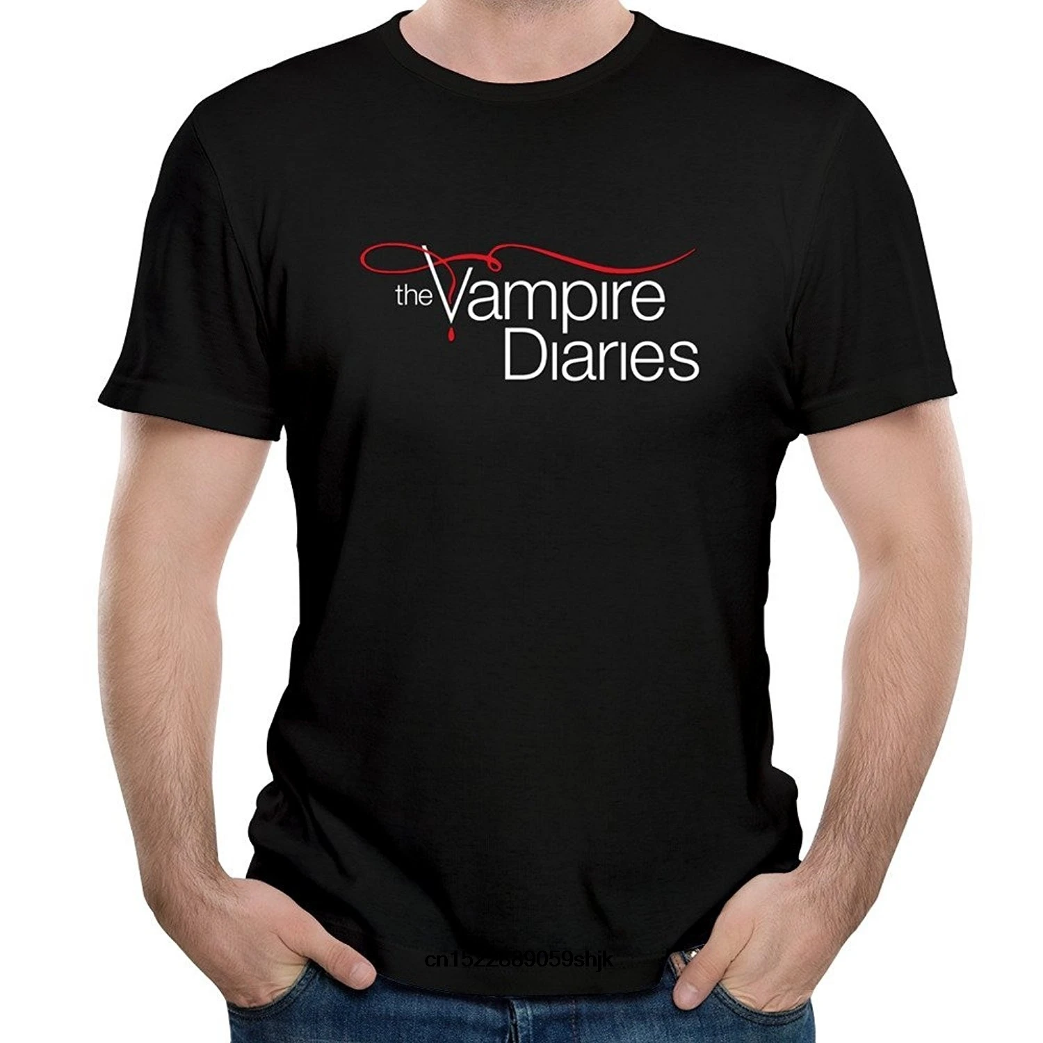 QWYGHAGSJPQ Men s Drama Series Stefan The Vampire Diaries Top T Shirts