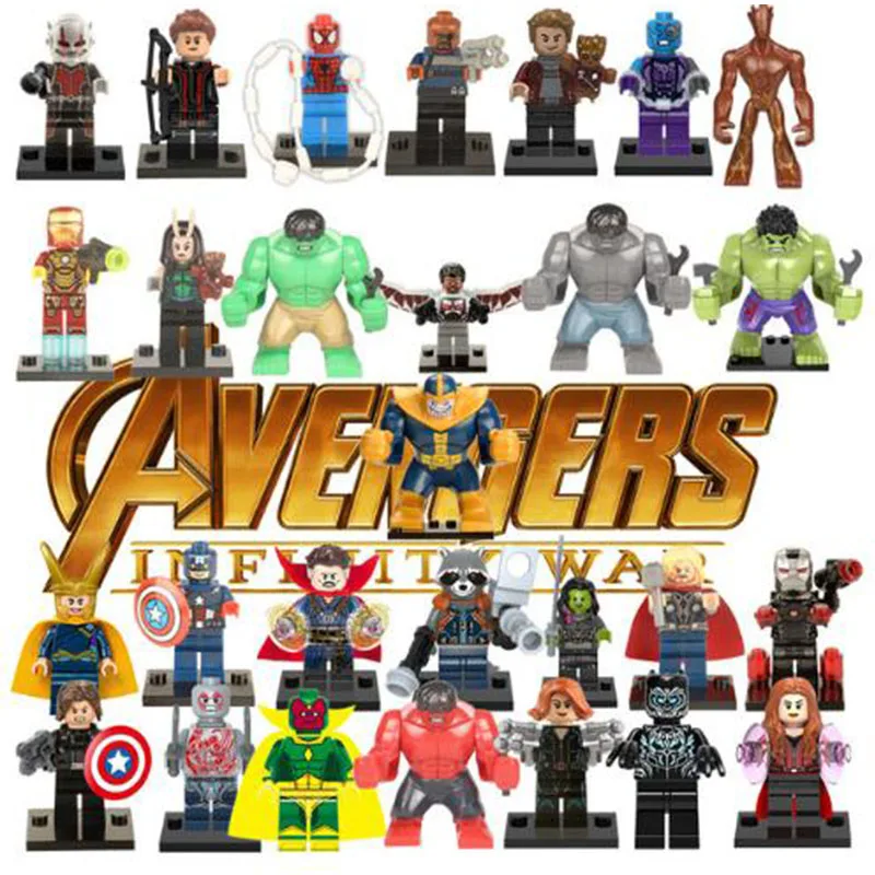 

Avengers Super Heroes Building Blocks Compatible with LegoINGlys Marvel Toys For Kid Iron Man Thor Ant man Deadpool Thanos Hulk