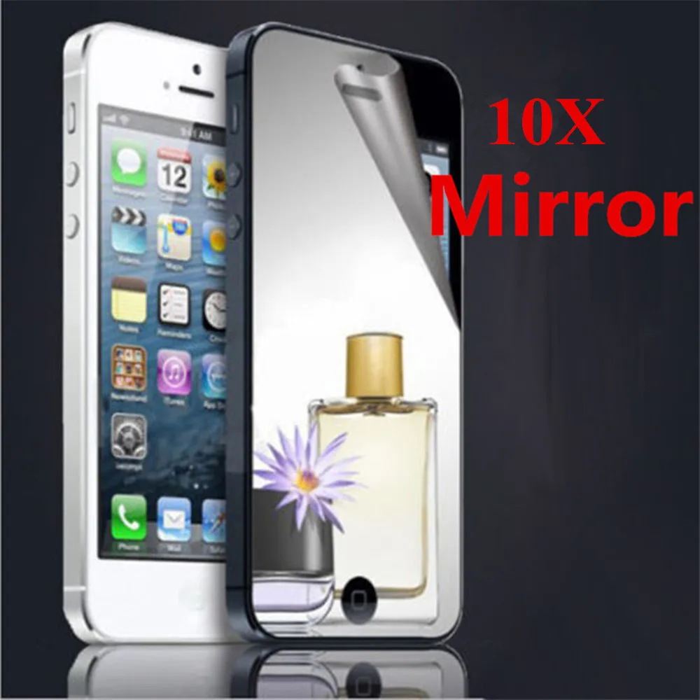10x Mirror Full Body Screen Protector Front LCD Guard Film For iphone X 8 7 6 6S Plus 5 5S 5C SE Fashion Protective Shield