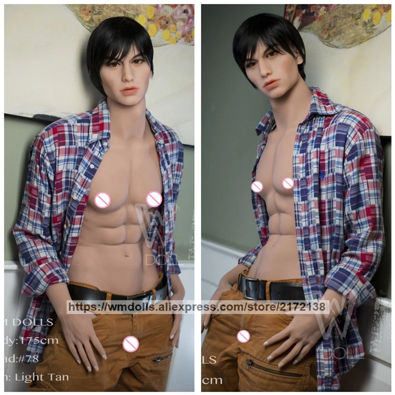 WMDOLL 175 см настоящие полностью силиконовые секс куклы для геев Мужской кукла из