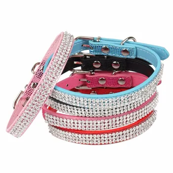 

Dogs Cats Collars Rhinestone Kitten Animals Personalized Supplies For Pet Product Necklace Collar katten halsband collier chat