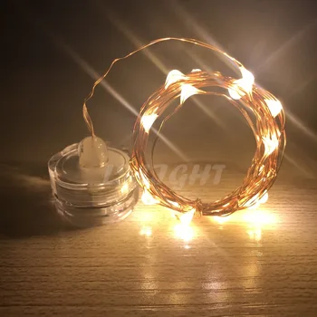 

LED Copper wire Candle light string 2M Battery Powered Warm white Waterproof Indoor Xmas Holiday Decor Fairy LED string lamp