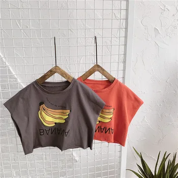 

1 2 3 4 5 Y Baby Girls Tops Banana Printed Bat Sleeve T-shirts Kids Costume Clothing Summer 2019 Baby Girls Shirts Toddler Tees