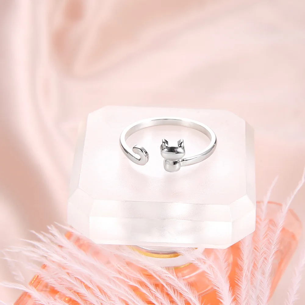 Женское кольцо из нержавеющей стали Acero Joyeria Mujer регулируемое серебряное с