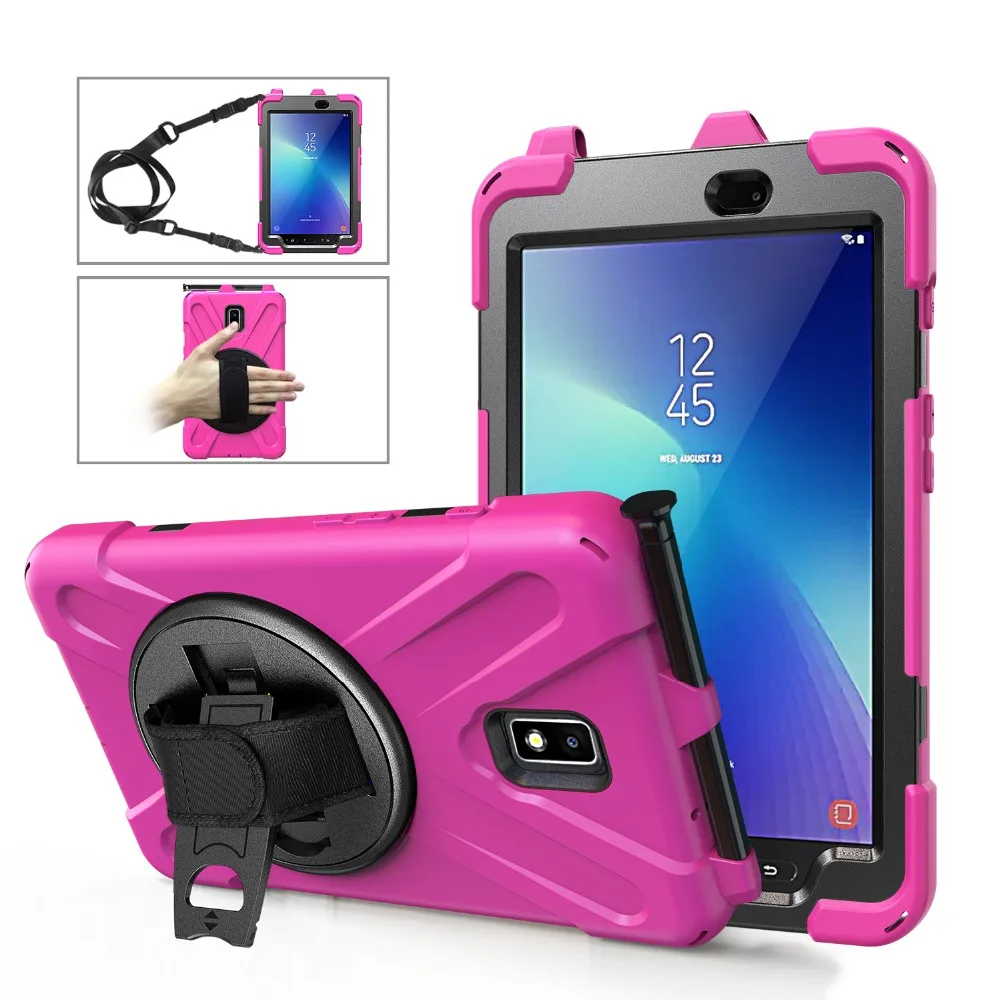 

For Microsoft Surface Pro 6 5 4 Case, 12.3'' Silicone Kickstand & 360 degree Rotating Kids Protective Cover with Pencil Holder