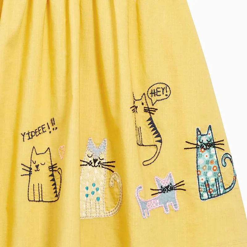 New European and American Style Children's Skirt Knitted Cotton Short Sleeve Girl's Dress Cartoon Children's Skirt