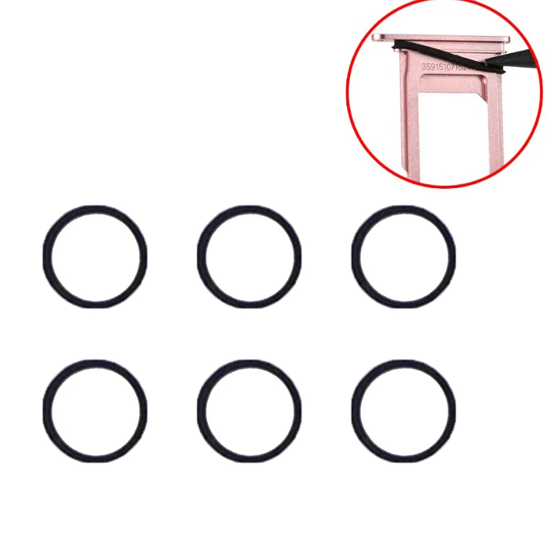 

2pcs/set For iPhone 7 7 Plus 8 8 Plus X Waterproof Rubber Ring Seal Sets For Sim Card Tray Slot Holder Replacement Parts
