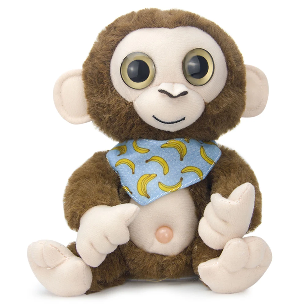 Мягкая плюшевая игрушка электрическая обезьянка говорящая Повтор говорящая Запись тело качели кукла смешная электронная запись домашних животных и повторная игрушка обезьяны - Цвет: Deep Brown