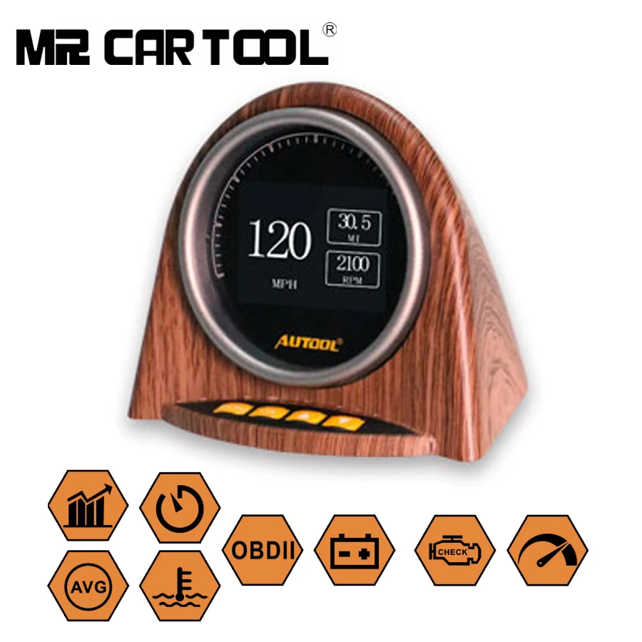 

AUTOOL X70 HUD OBD Head up Display Car OBD2 Display Speedmeter Fuel Consumption Meter Engine Gauge Oil Thermometer Code Reader