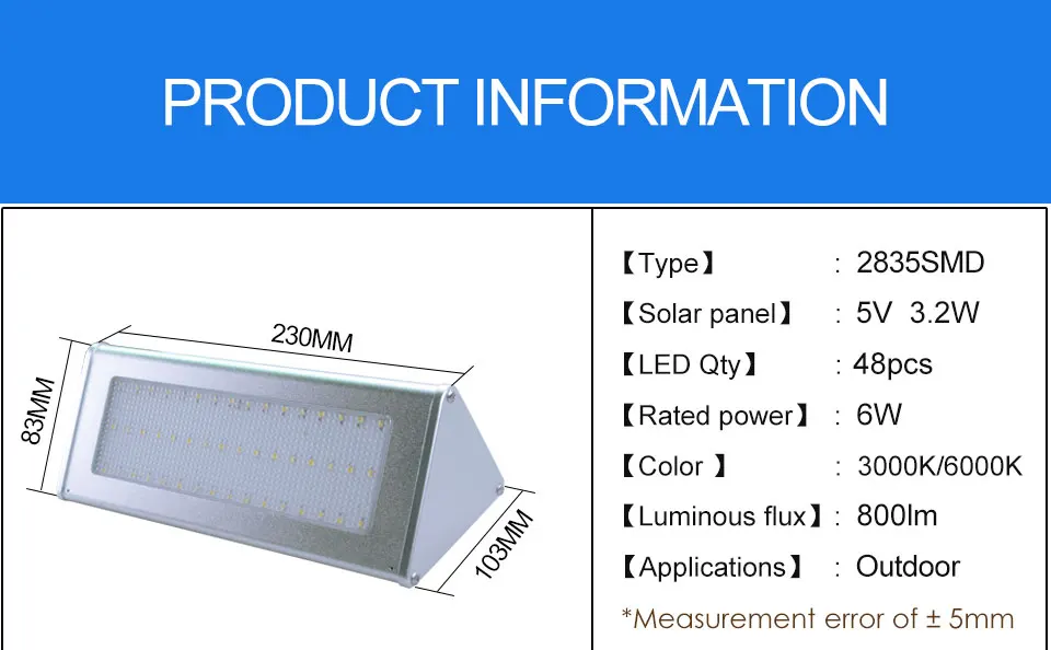 Высокая Яркость светодиодные солнечные лампы IP65 SMD 2835 48 Светодиодный s диодный solar со световым датчиком для Сенсор энергосберегающие высокое качество Алюминий из алюминиевого сплава