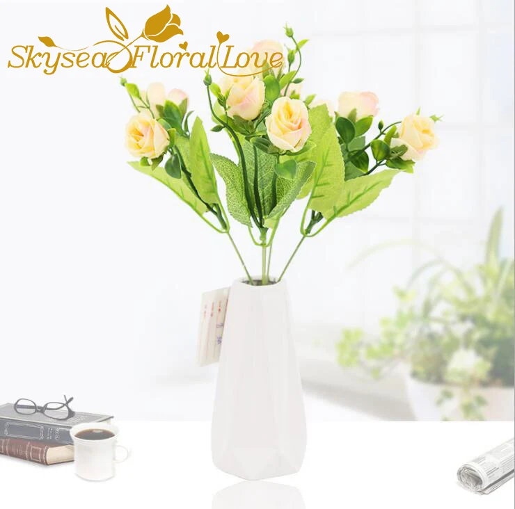 High Quality Cheap Silk Flowers 5 Branches Artificial 10 Flowers Head