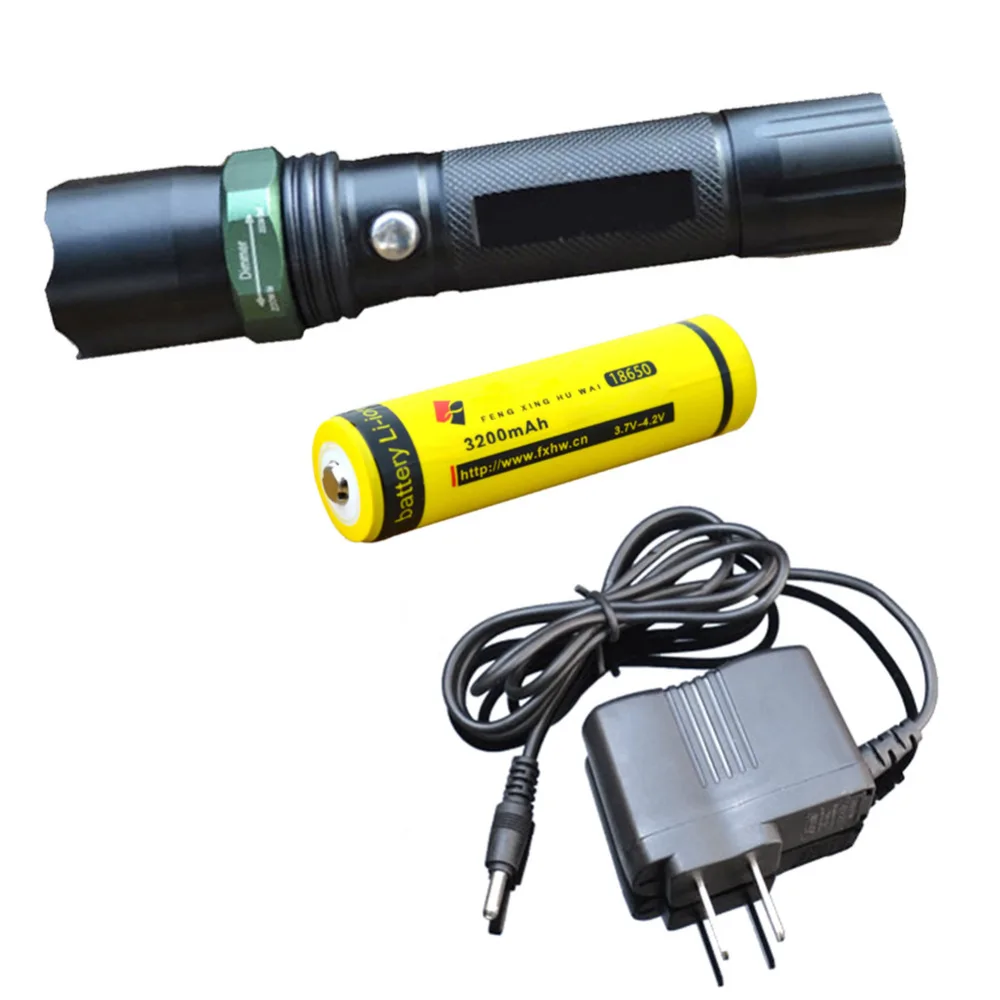CREE Q5 Zoomable Flashlight Torch Lamp Camping Light with Charger LED Flashlight Outdoor Hunting Spotlight Penlight