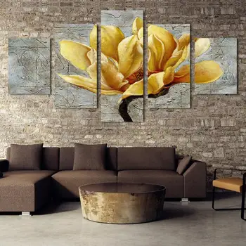 

5 Piece Canvas Set Print Painting Flower Red Rose Peacock Wall Art 2018 Hot Sell Painting for Living Room Bedroom Canvas Niche