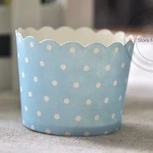 Белый горошек синие бумажные стаканчики для кексов чехол, украшение для маффинов кексов бумага форма для выпечки вкладыши для вечерние свадебные