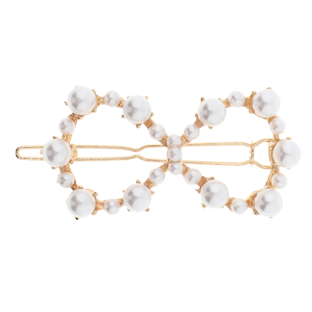 Artificial Pearls Metal Hair Clip Clamp Hairpins Headpiece Hair Accessories - 5 Exquisite Styles to Choose