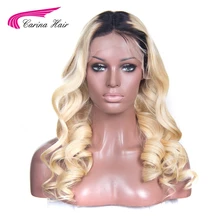 Carina Hair Ombre 1b/613 Color Lace Front Human Hair Wigs With Baby Hair Brazilian Remy Hair Pre Plucked Natural Hairline