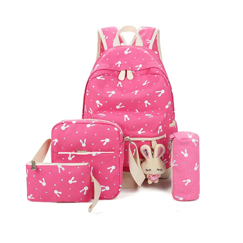 

Cartoon Rabbit Printing Children Backpacks For Teenagers Girls School Bags Bookbag Travel Laptop Rucksack Female Student Bagpack