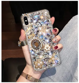 

XINGDUO Luxury Bling Jewelled Rhinestone Diamond Crystal Soft Case Cover For Samsung S8 S9 S10 Plus Note 8 9 J4 J6 J8 2018 case