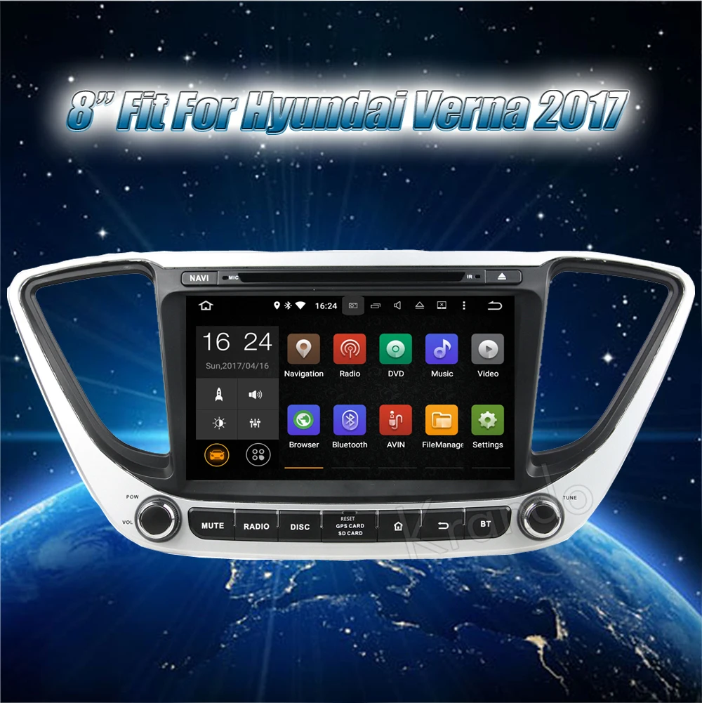 Perfect Krando 8" Android 8.0 car navigation multimedia system for Hyundai Verna 2017 audio radio gps dvd player WIFI 3G bluetooth DAB+ 1 Perfect Krando 8" Android 8.0 car navigation multimedia system for Hyundai Verna 2017 audio radio gps dvd player WIFI 3G bluetooth DAB+ 1