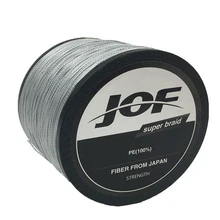 JOF 1000 м 20LB-100LB PE мультифиламентная 4 нити плетеная леска для океанской рыбалки, супер прочная цветная плетеная леска для ловли карпа