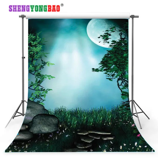 

SHENGYONGBAO Art Cloth Photography Backdrops Prop Fairy tale Moon rock dream theme Photo Studio Background QTWTW-09