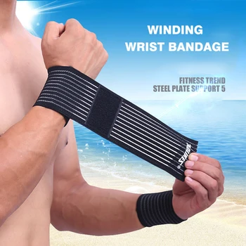 

1Pcs 40cm Adjustable Wristband Elastic Wrist Wraps Bandages for Weightlifting Powerlifting Breathable Wrist Support 7colors