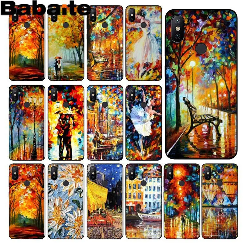 Картина маслом Babaite Мягкая силиконовая черная фотокартина для Redmi 5plus 5A 6pro 4X note5A