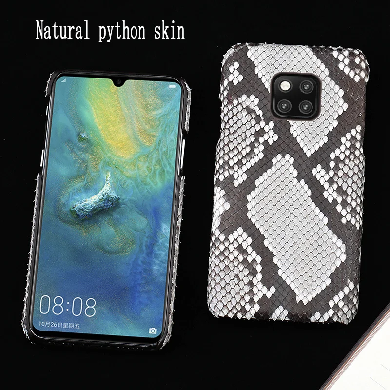 Чехол для телефона из натуральной кожи питона для huawei mate 20 30 P20 P30 Pro lite snakeskins Роскошный чехол для honor 20 Pro 10 10I 8x 9x