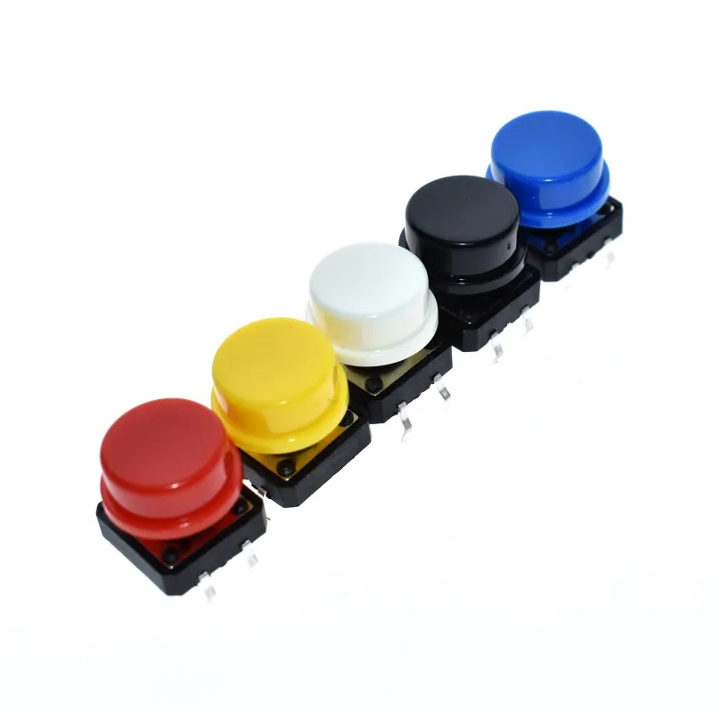 50 шт. 12X12 мм Большой кнопочный модуль с большими кнопками Модуль светильник сенсорный модуль автоматического включения света со шляпой высокий уровень выходного сигнала для arduino usb DIY Kit