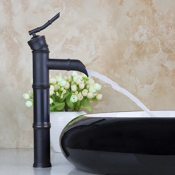 

e-pak 8655-1/14 Tall Single Handle Classic Oil Rubbed Bronze Brass Waterfall Bathroom Basin Faucet Sink Mixer Tap